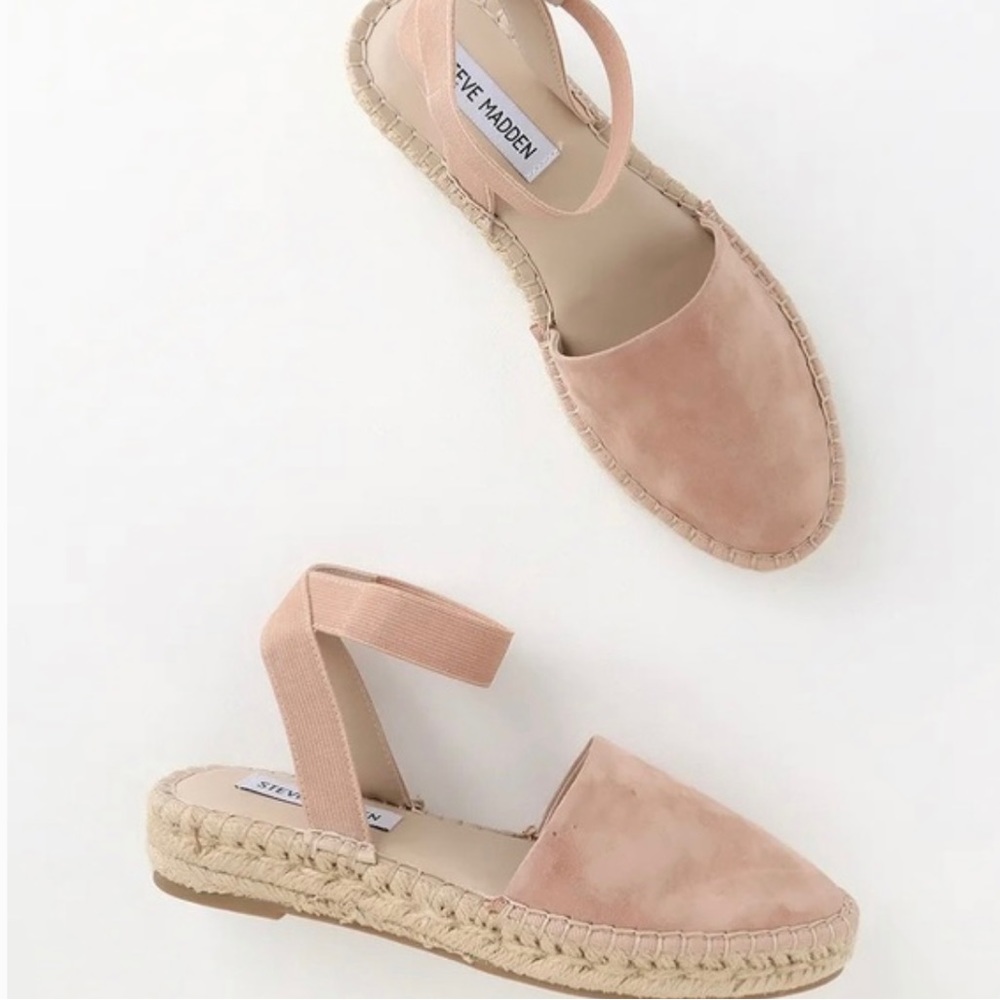 Never worn- brand new Steve Madden Camel Suede Moment Espadrilles 7.5